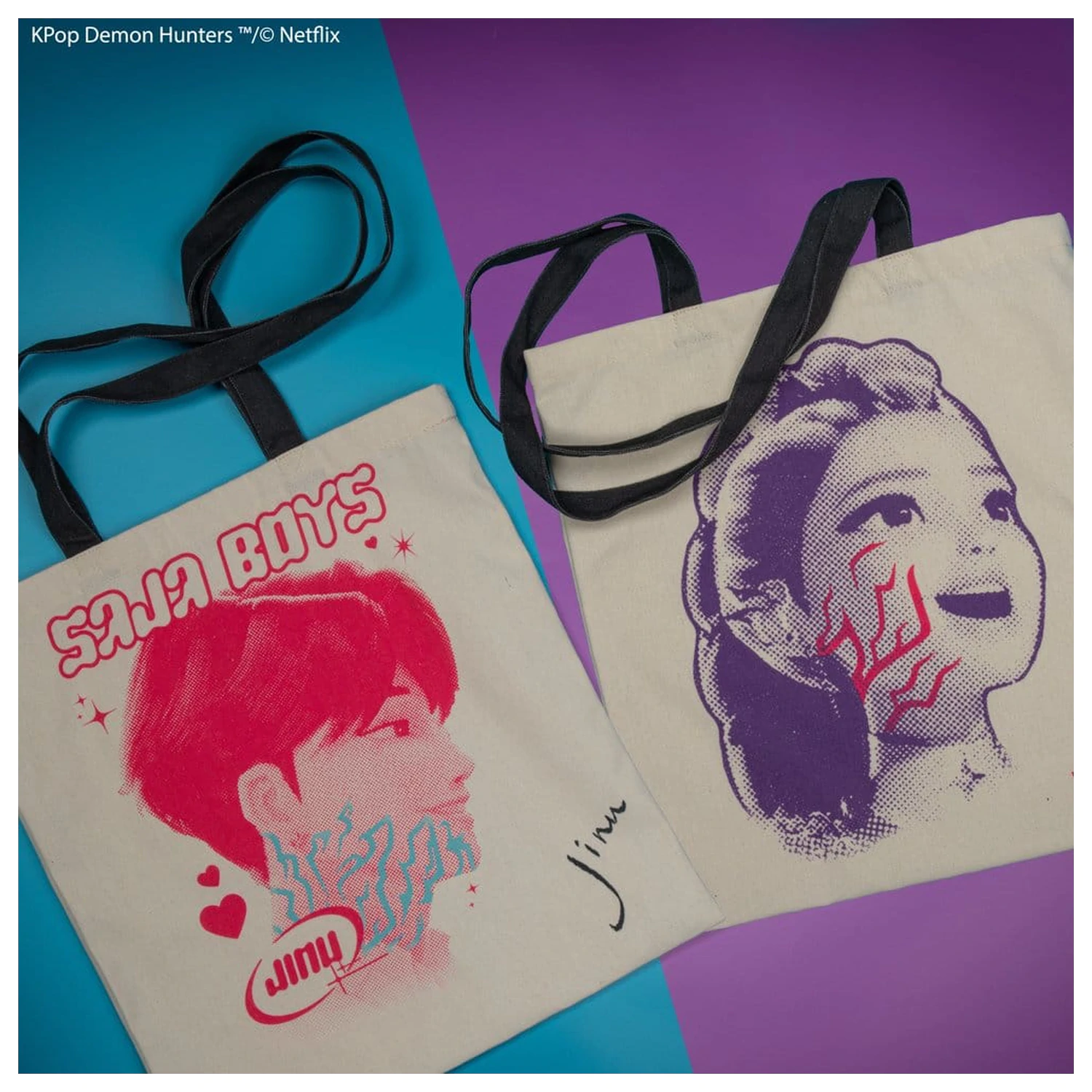 KPop Demon Hunters Rumi & Jinu bevásárlótáska  termékfotó