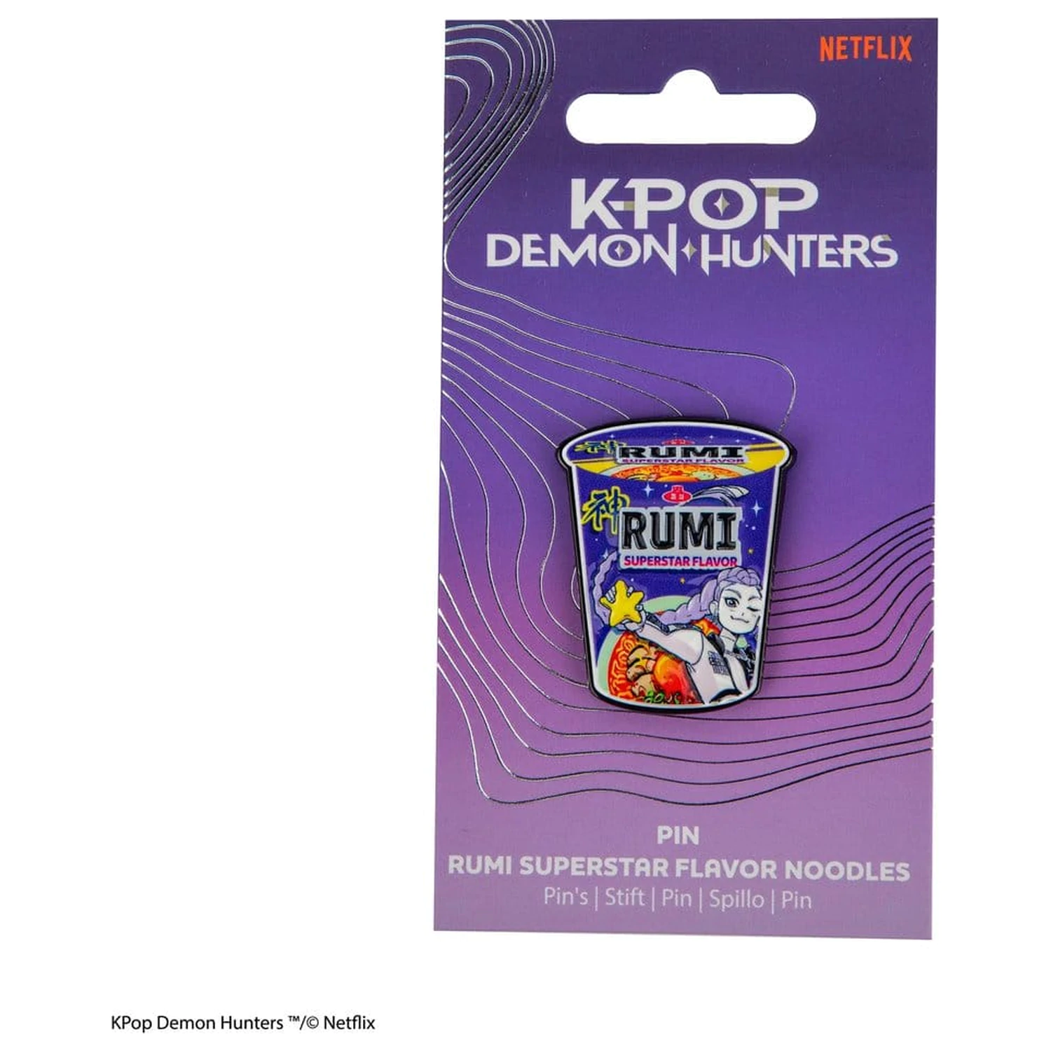 KPop Demon Hunters Rumi Superstar Flavor Noodles kitűző  termékfotó