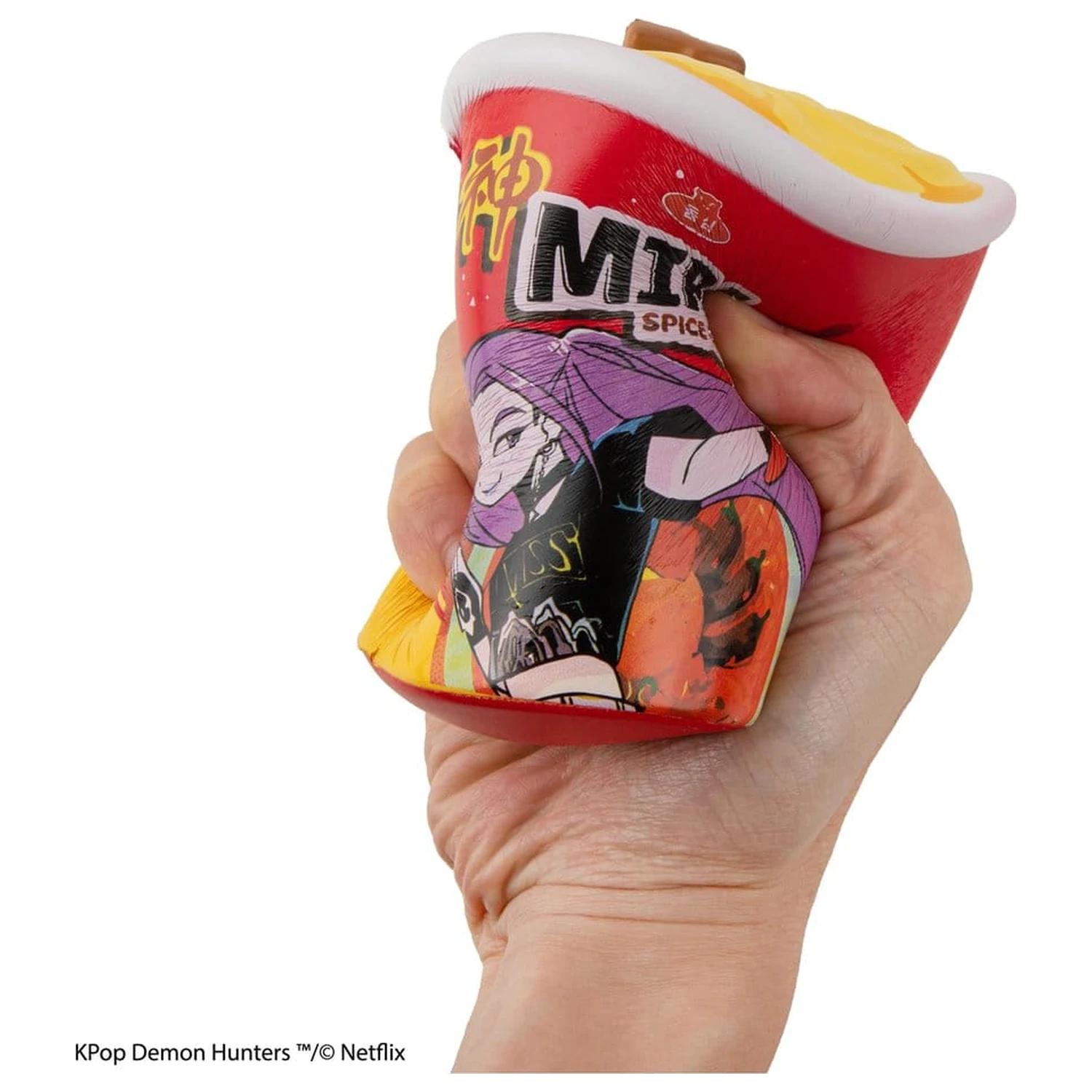 KPop Demon Hunters Squishy Mira Spice Queen Noodles Anti Stress figura termékfotó