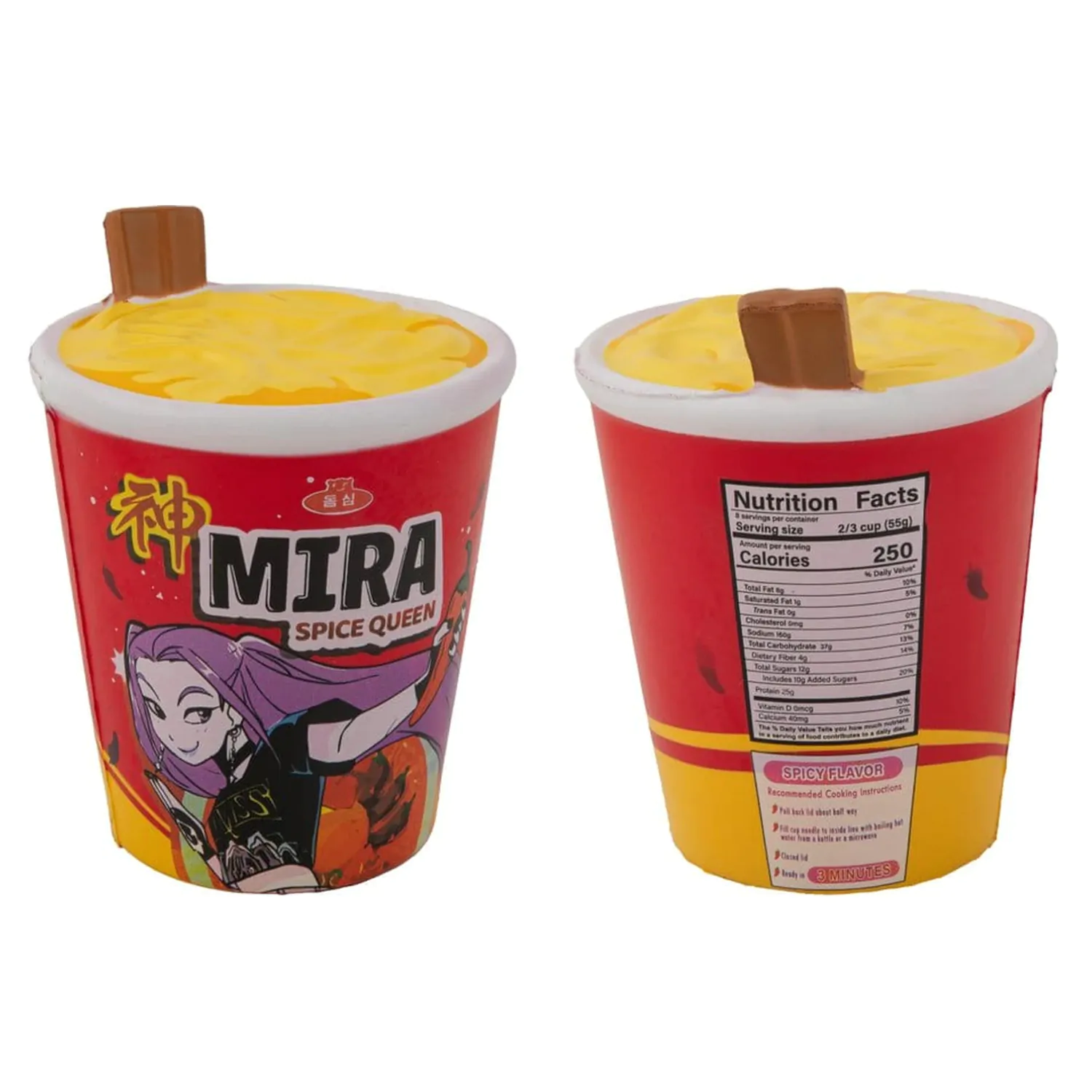 KPop Demon Hunters Squishy Mira Spice Queen Noodles Anti Stress figura termékfotó