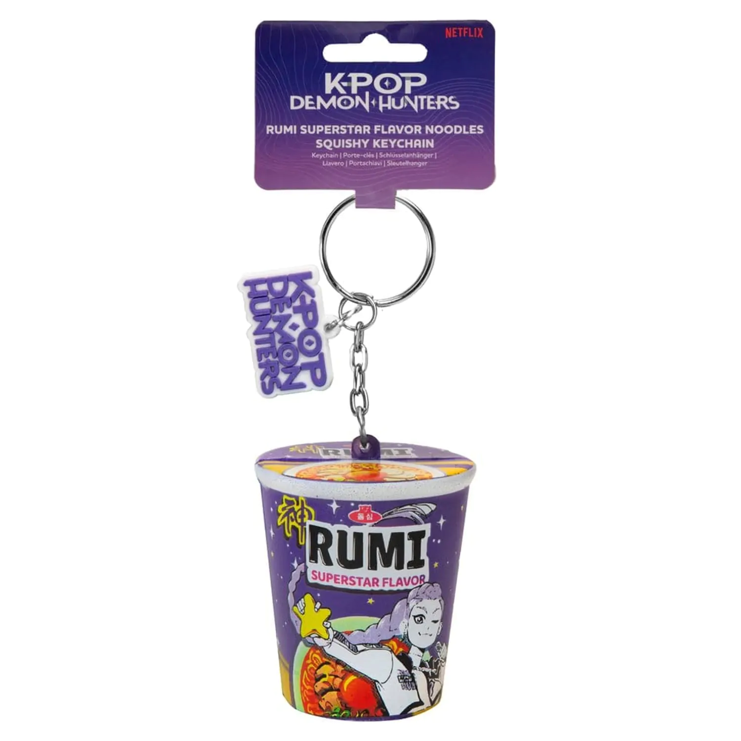 KPop Demon Hunters Superstar Flavor Noodles Squishy kulcstartó Rumi  termékfotó