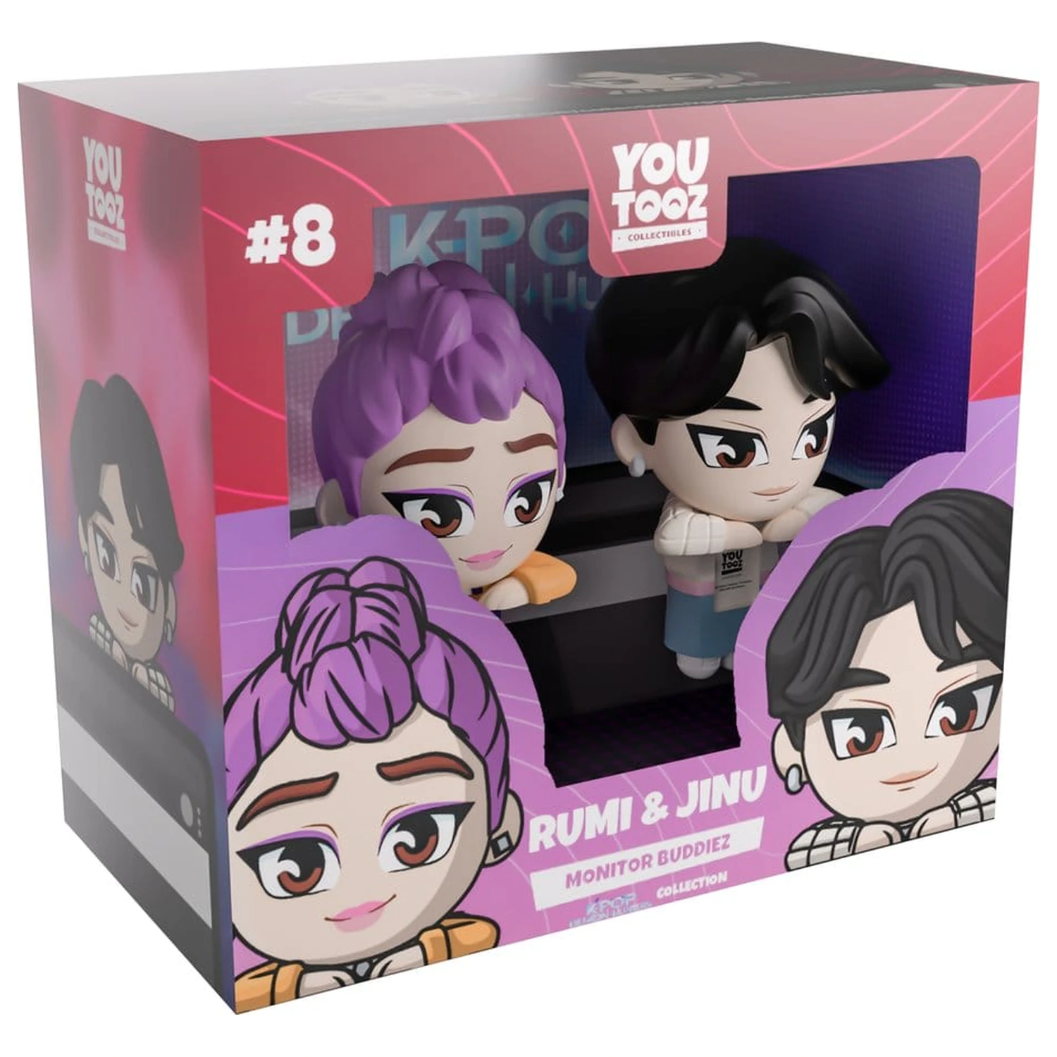 KPop Demon Hunters Vinyl figurák Jinu & Rumi Monitor Buddiez 6 cm termékfotó