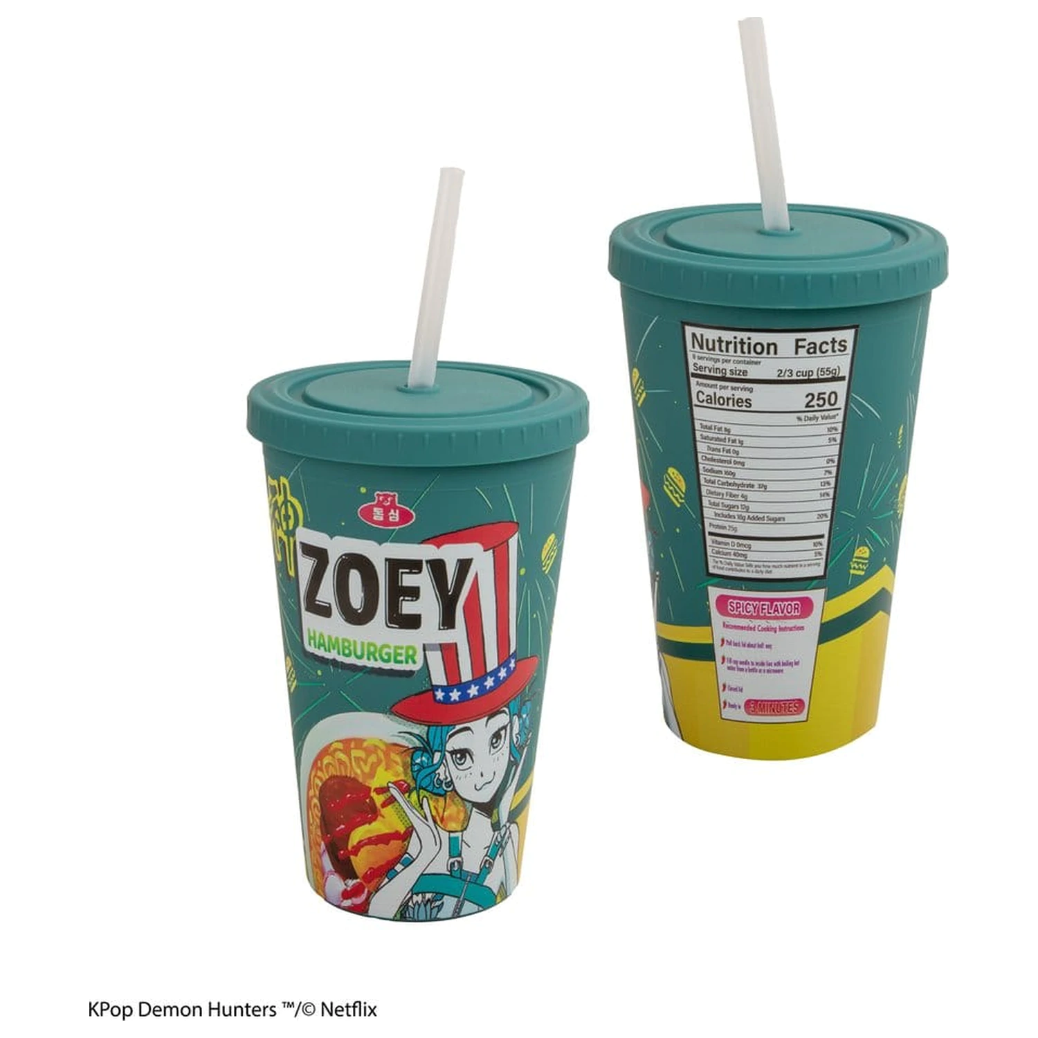 KPop Demon Hunters Zoey Hamburger pohár bögre  termékfotó