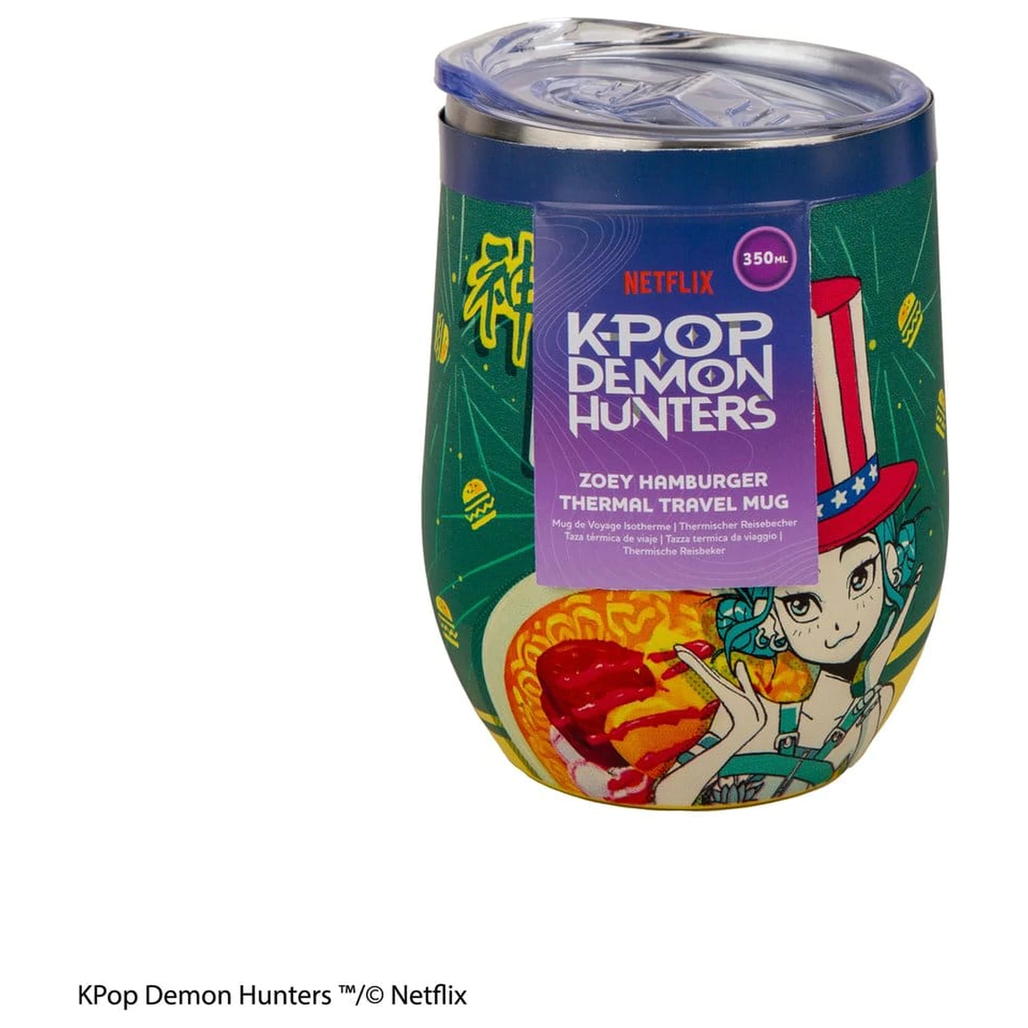 KPop Demon Hunters Zoey Hamburger utazó bögre  termékfotó