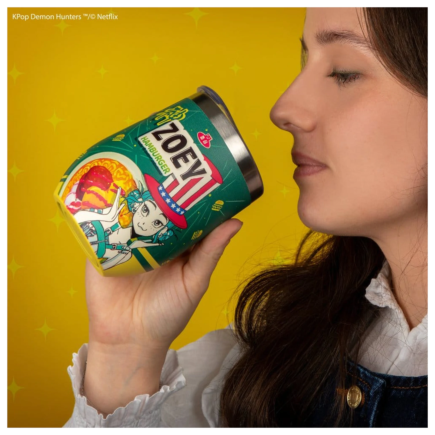 KPop Demon Hunters Zoey Hamburger utazó bögre  termékfotó