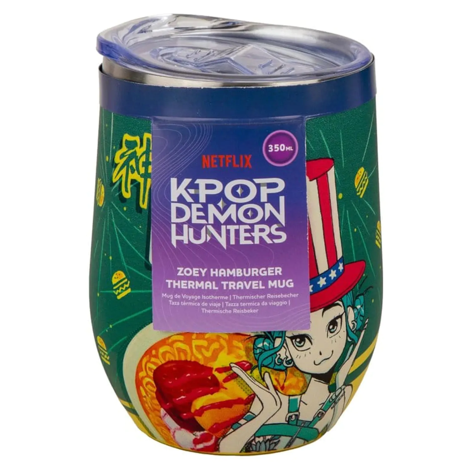 KPop Demon Hunters Zoey Hamburger utazó bögre  termékfotó