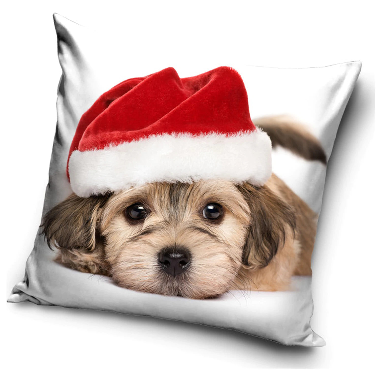 Kutyás Santa Hat párnahuzat termékfotó