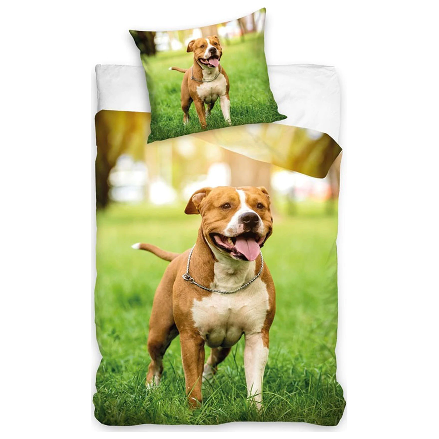 Kutyás Staffordshire ágyneműhuzat termékfotó