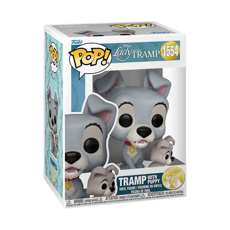 Lady and the Tramp Funko POP! Disney Vinyl figura Tramp w/puppy 9 cm termékfotó