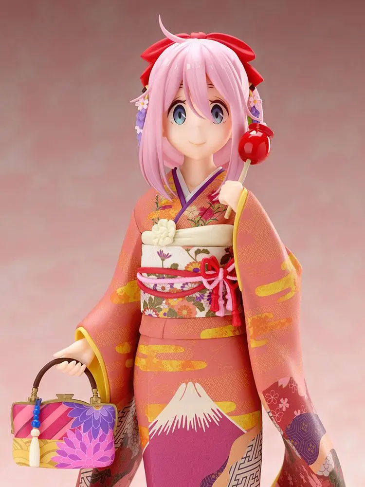 Laid-Back Camp 1/7 Nadeshiko Kagamihara Furisode Ver. PVC szobor figura 21 cm termékfotó