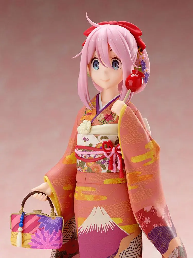 Laid-Back Camp 1/7 Nadeshiko Kagamihara Furisode Ver. PVC szobor figura 21 cm termékfotó