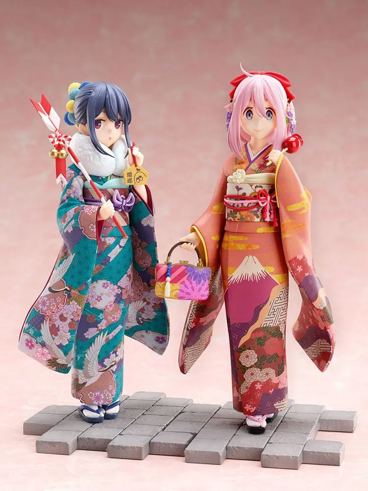 Laid-Back Camp 1/7 Nadeshiko Kagamihara Furisode Ver. PVC szobor figura 21 cm termékfotó