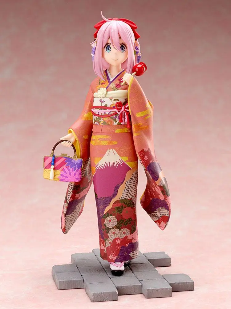Laid-Back Camp 1/7 Nadeshiko Kagamihara Furisode Ver. PVC szobor figura 21 cm termékfotó