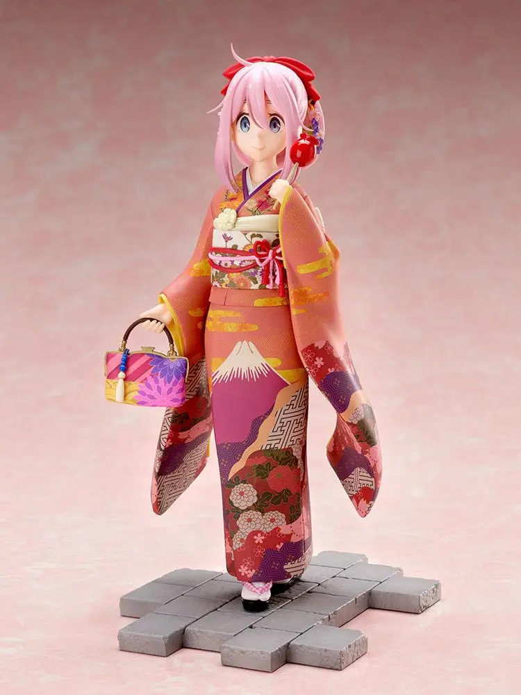 Laid-Back Camp 1/7 Nadeshiko Kagamihara Furisode Ver. PVC szobor figura 21 cm termékfotó