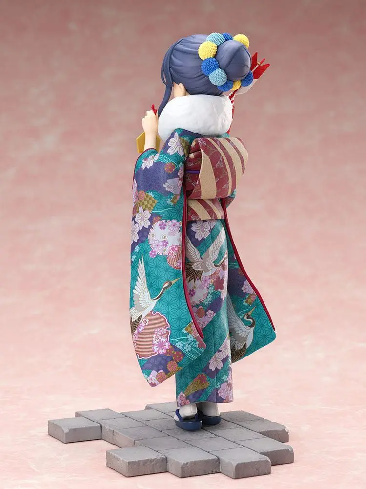 Laid-Back Camp 1/7 Rin Shima Furisode Ver. PVC szobor figura 21 cm termékfotó