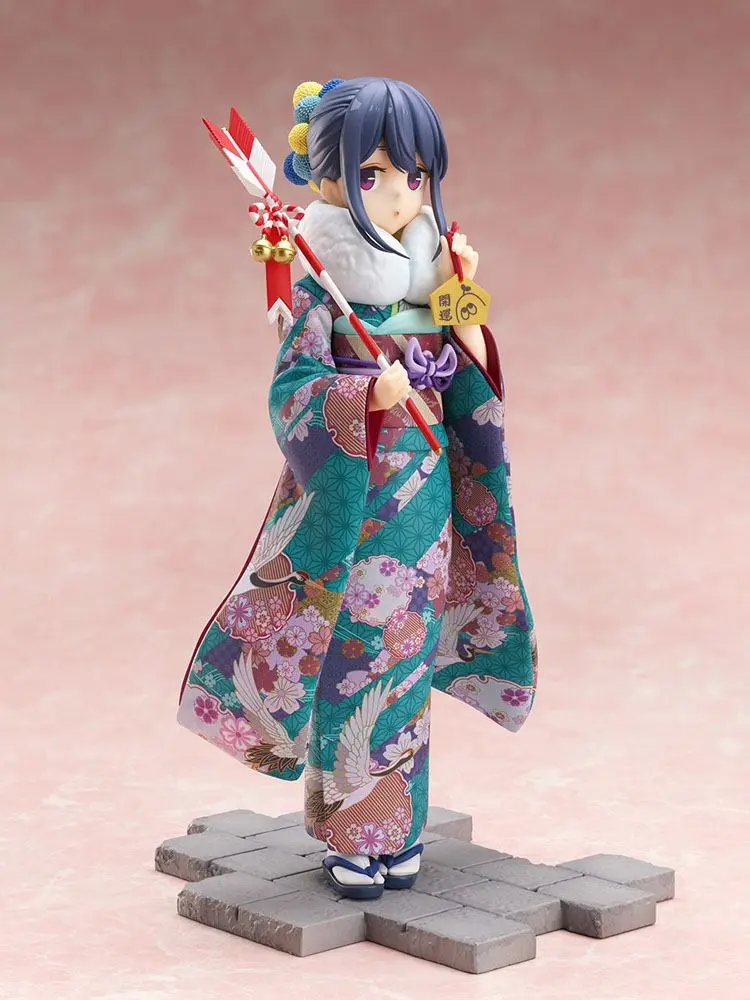 Laid-Back Camp 1/7 Rin Shima Furisode Ver. PVC szobor figura 21 cm termékfotó