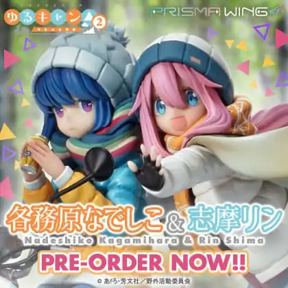 Laid-Back Camp Prisma Wing 1/7 Nadeshiko Kagamihara & Rin Shima PVC szobor figura 24 cm termékfotó