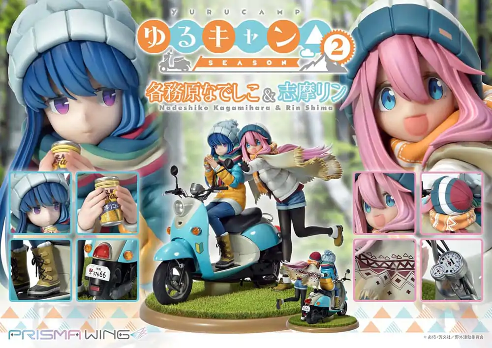 Laid-Back Camp Prisma Wing 1/7 Nadeshiko Kagamihara & Rin Shima PVC szobor figura 24 cm termékfotó