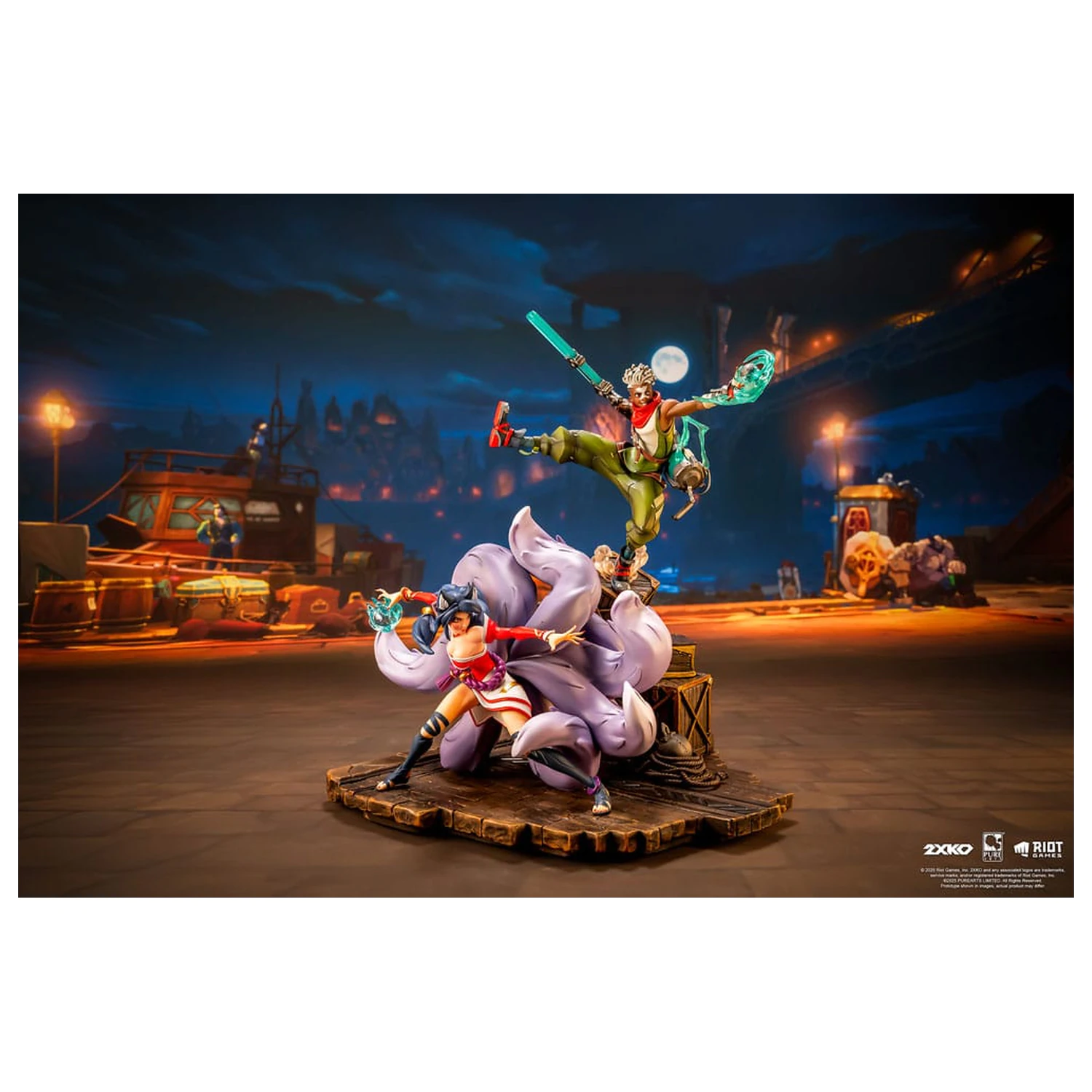 League of Legends 1/10 2XKO Ekko & Ahri Diorama szobor figura 30 cm   termékfotó
