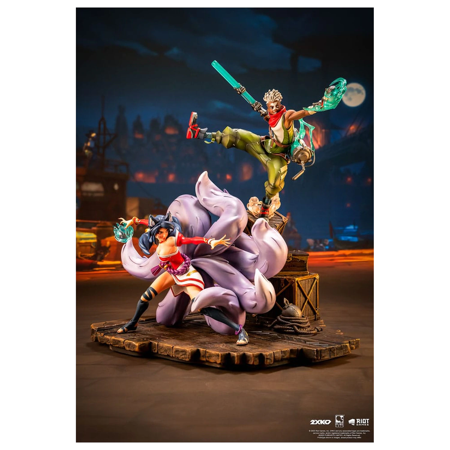 League of Legends 1/10 2XKO Ekko & Ahri Diorama szobor figura 30 cm   termékfotó
