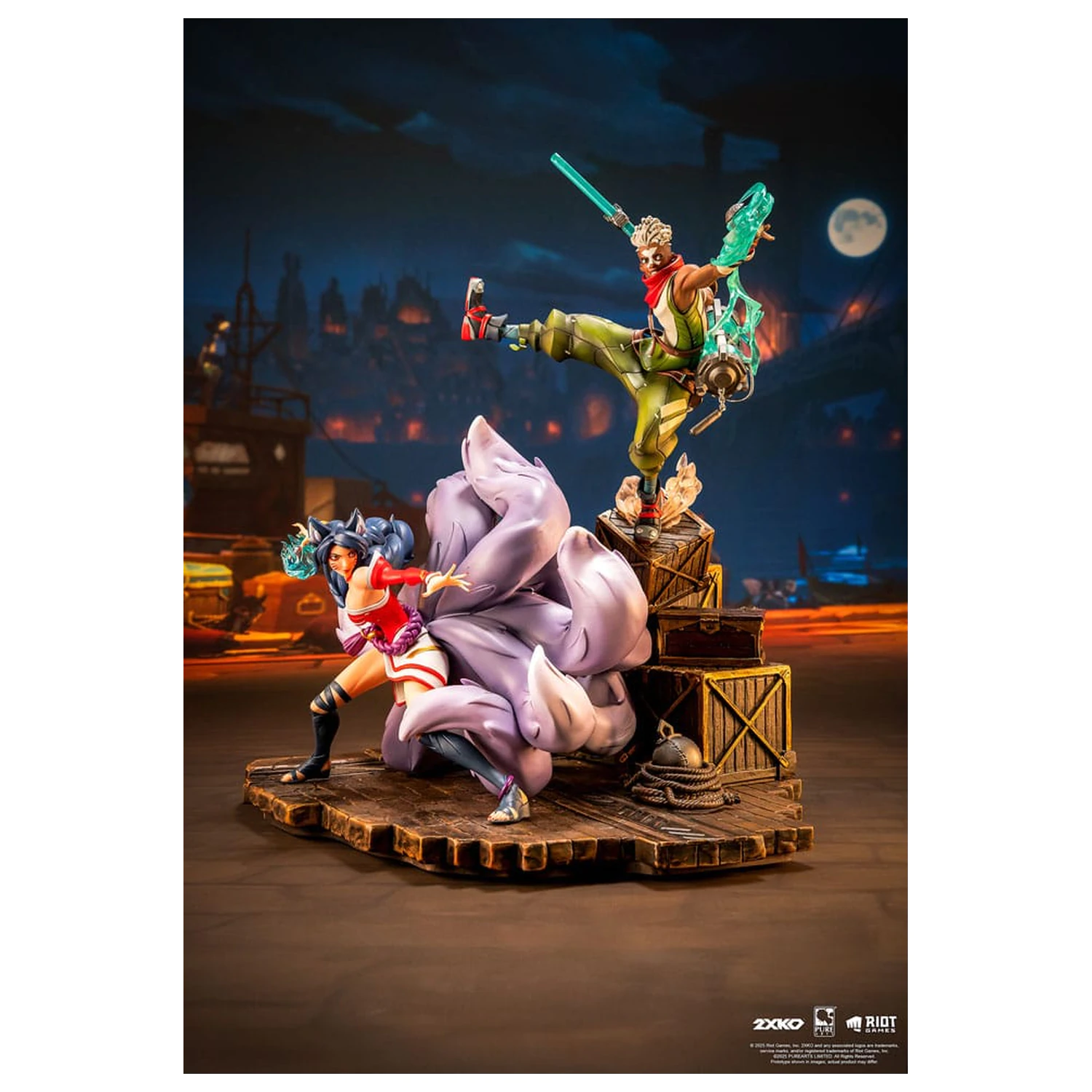 League of Legends 1/10 2XKO Ekko & Ahri Diorama szobor figura 30 cm   termékfotó