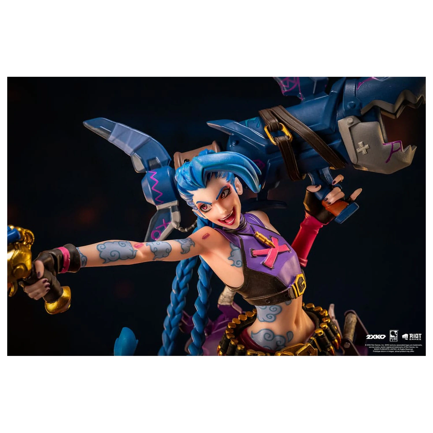 League of Legends 1/10 2XKO Jinx & Warwick Diorama szobor figura 37 cm  termékfotó