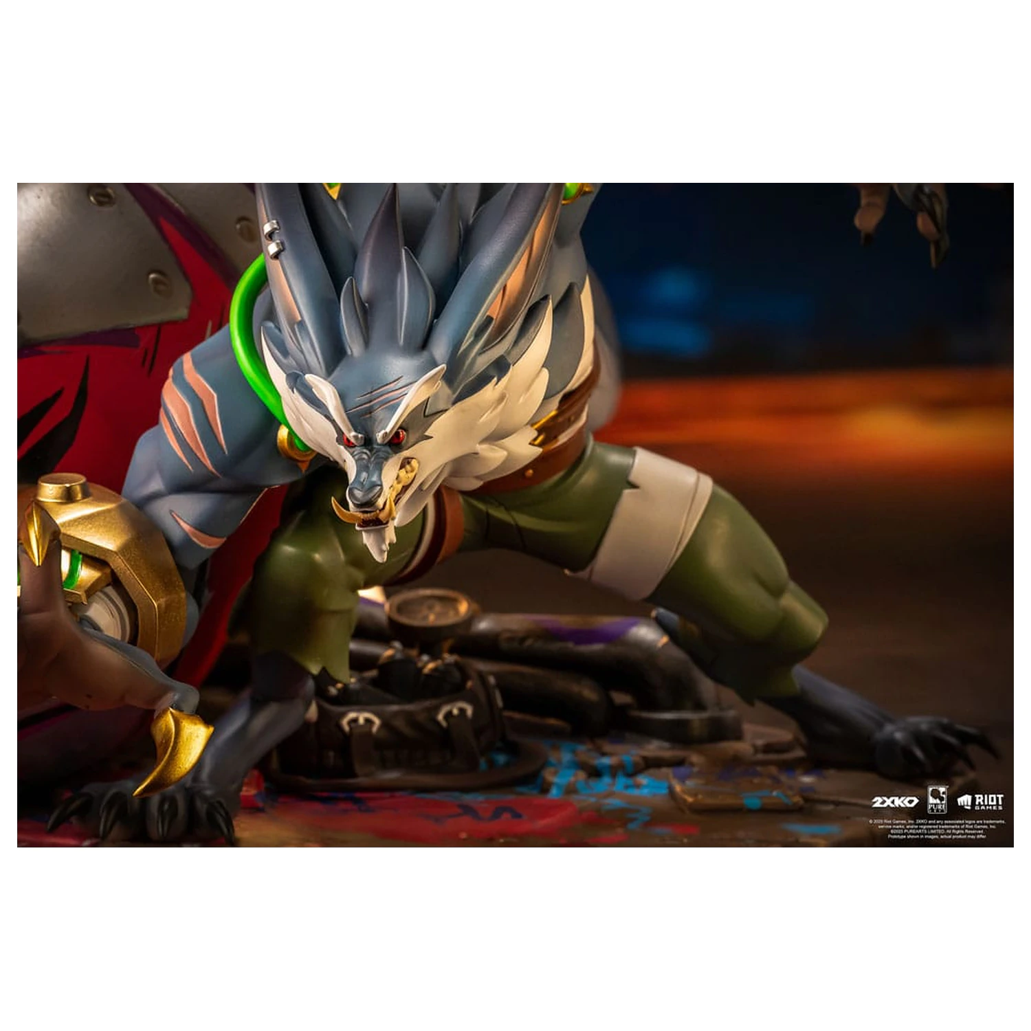 League of Legends 1/10 2XKO Jinx & Warwick Diorama szobor figura 37 cm  termékfotó