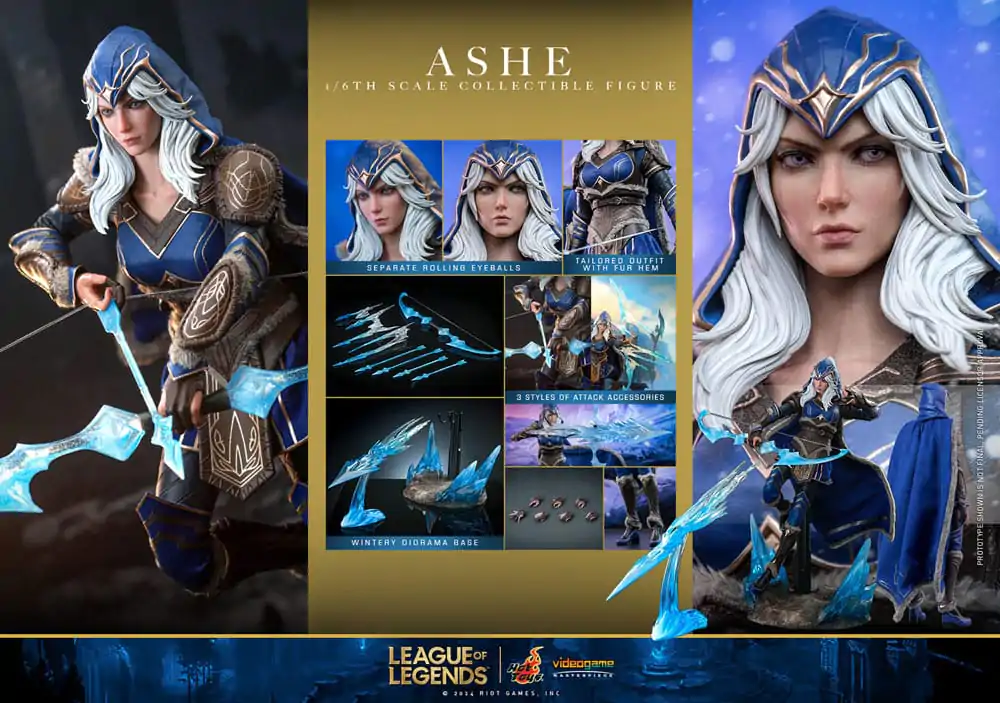 League of Legends Video Game Masterpiece Action Figure 1/6 Ashe 28 cm termékfotó