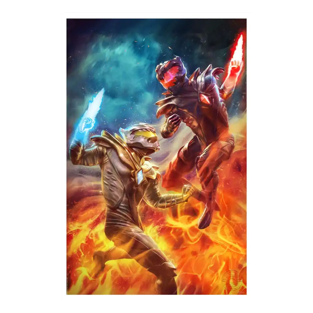 Legend of the White Dragon Art Print White Dragon vs Dragon Prime 41 x 61 cm - keretezetlen vászonkép termékfotó