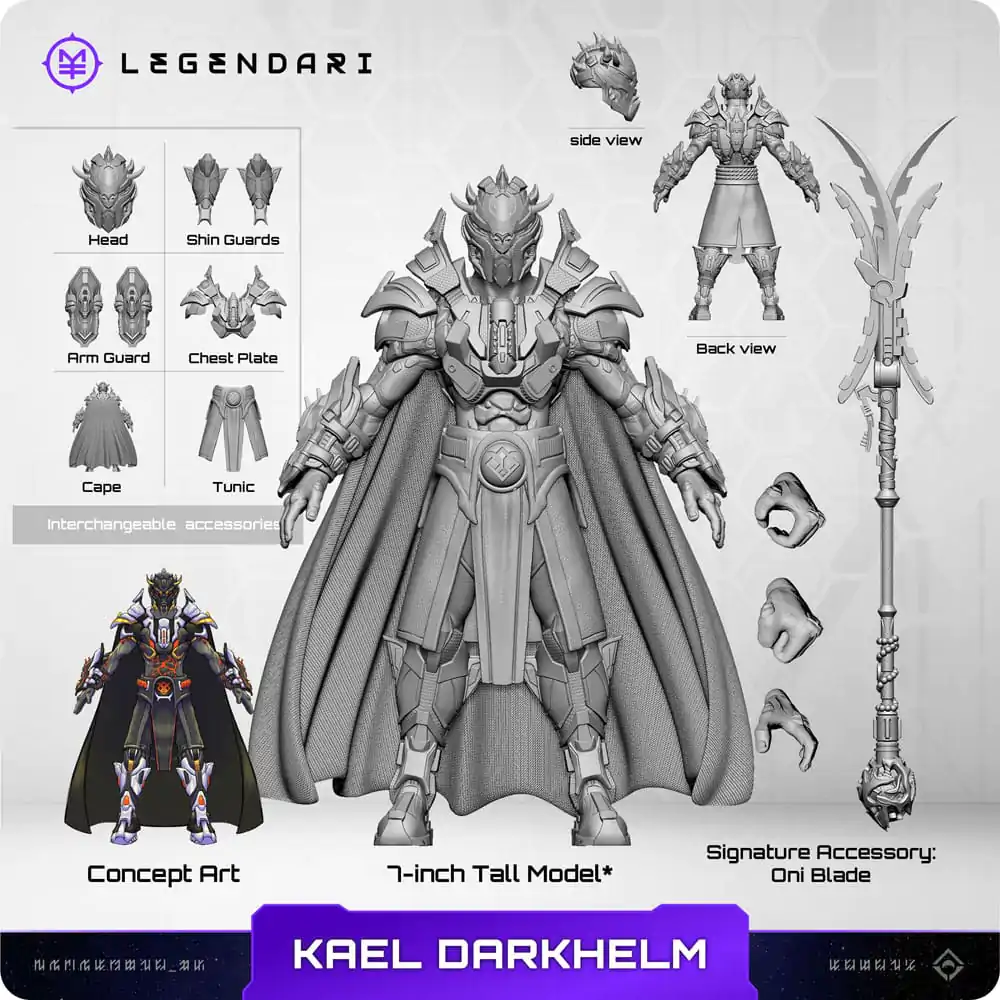 Legendari 1/10 Kael Darkhelm akciófigura 18 cm termékfotó