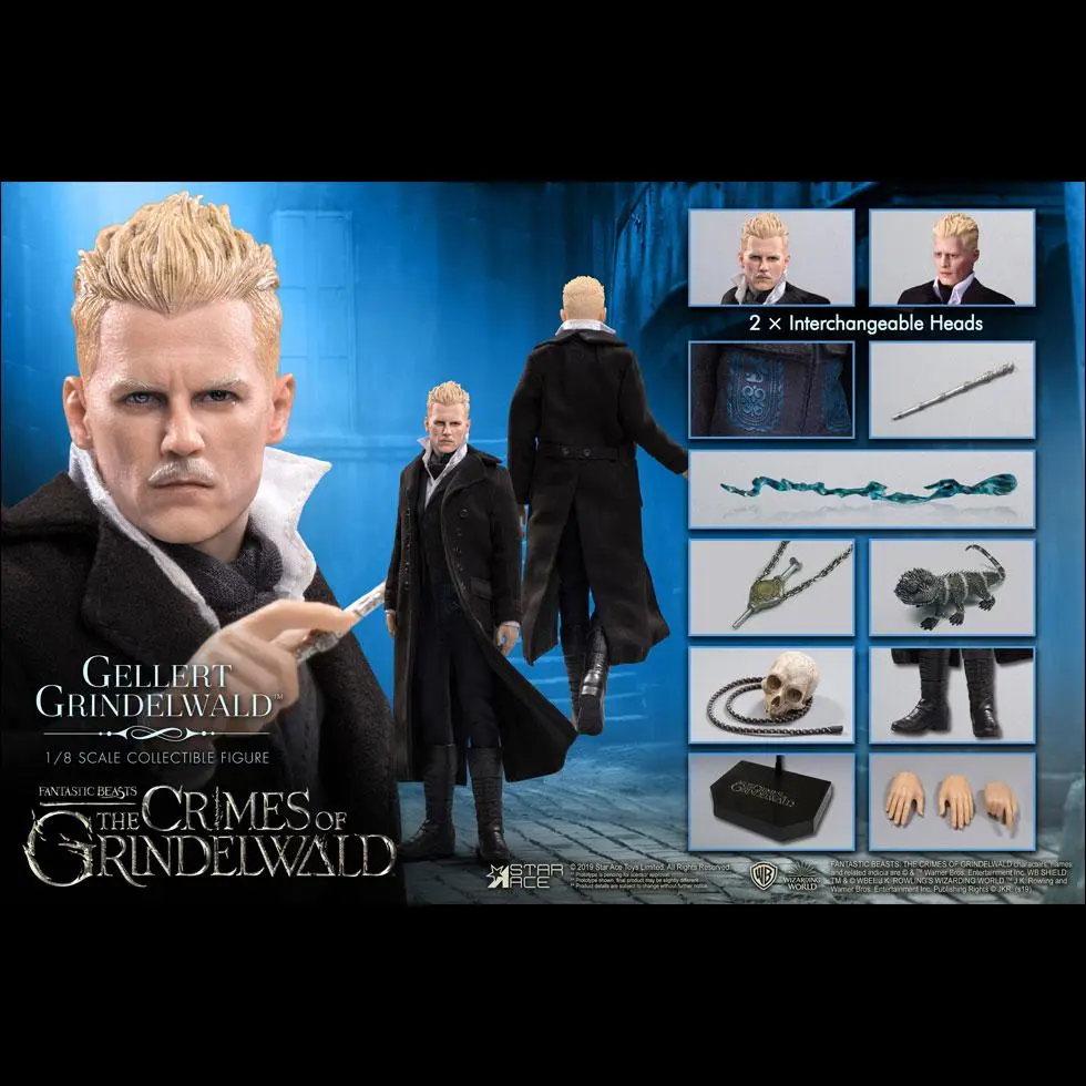 Legendás állatok és megfigyelésük 2 Real Master Series 1/8 Gellert Grindelwald akciófigura 23 cm termékfotó