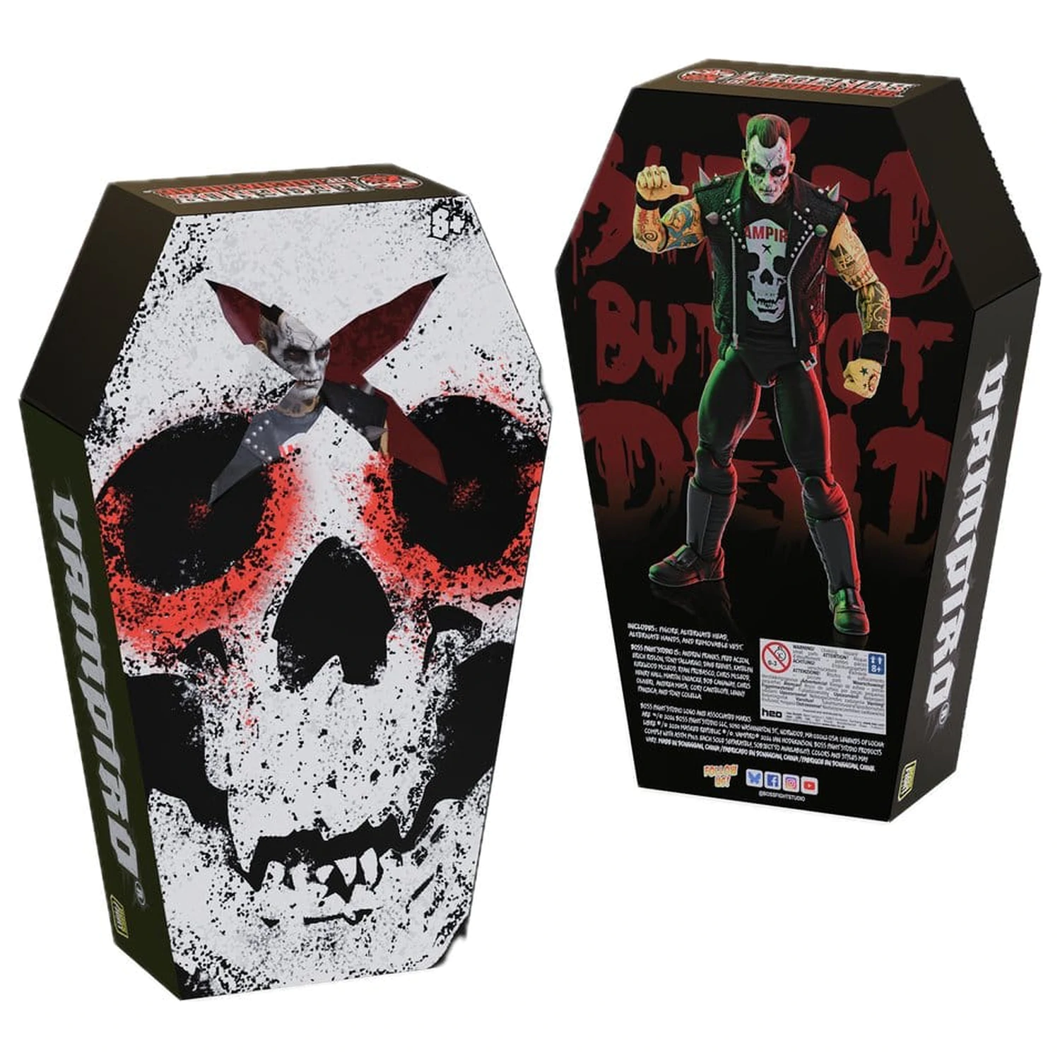 Legends of Lucha Libre Fanaticos Vampiro Coffin Box Resurrected akciófigura 15 cm termékfotó