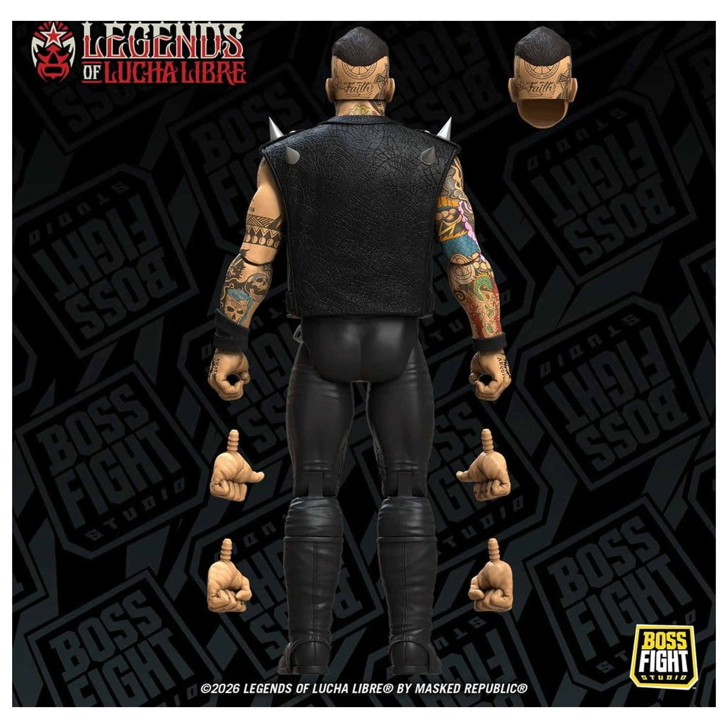 Legends of Lucha Libre Fanaticos Vampiro Coffin Box Resurrected akciófigura 15 cm termékfotó