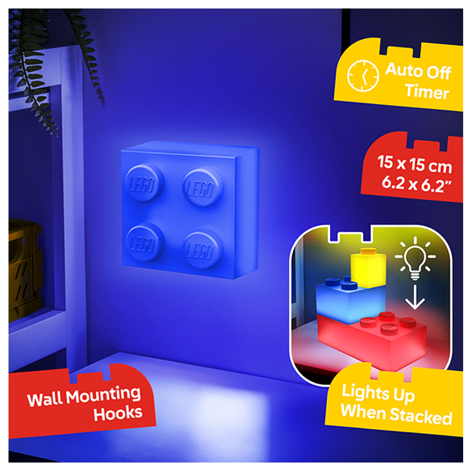 LEGO Blue Brick 2x2 Light Brick lámpa termékfotó