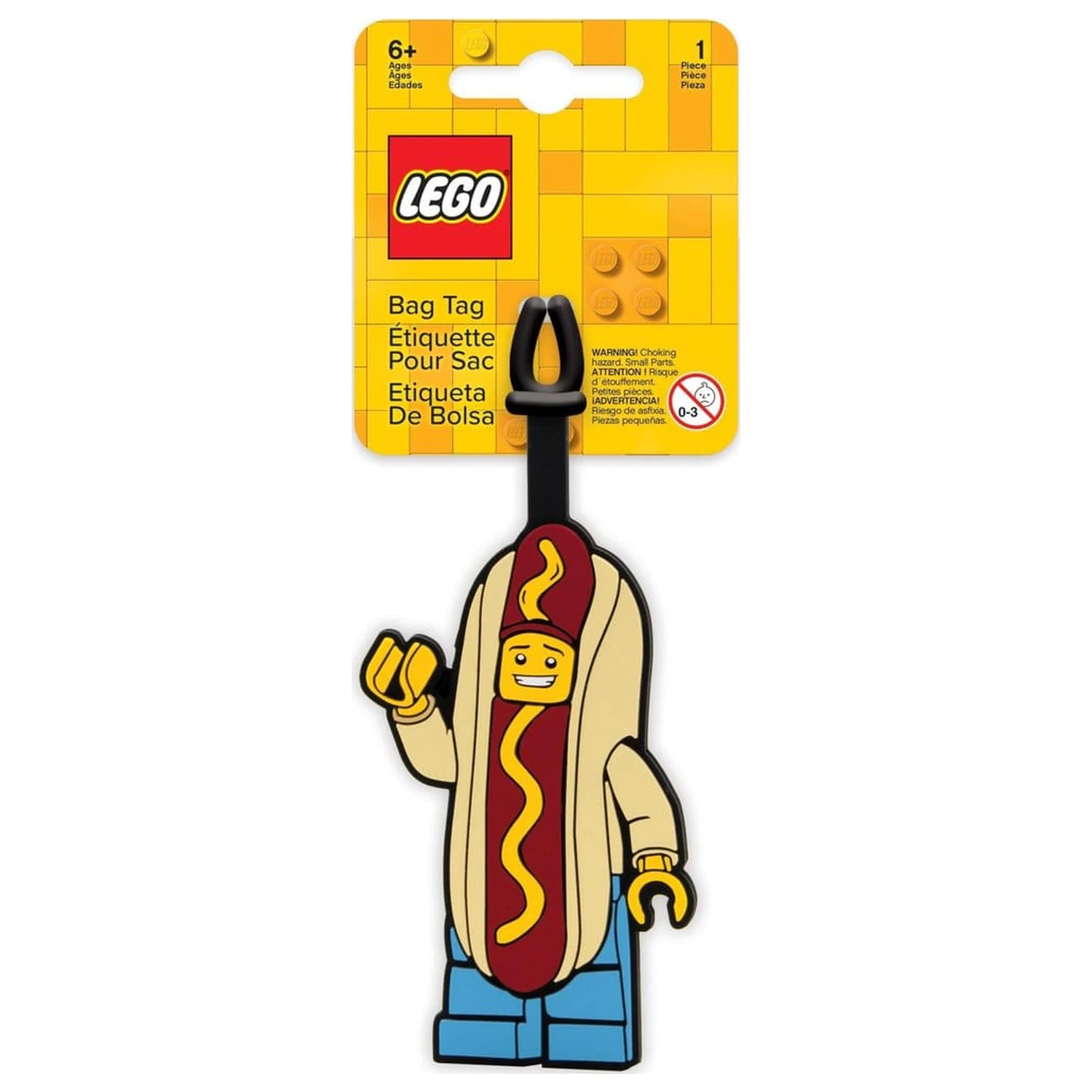 Lego cipzárdísz/táskadísz Hot Dog Guy termékfotó