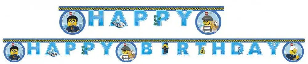 Lego City Happy Birthday felirat 2 m termékfotó
