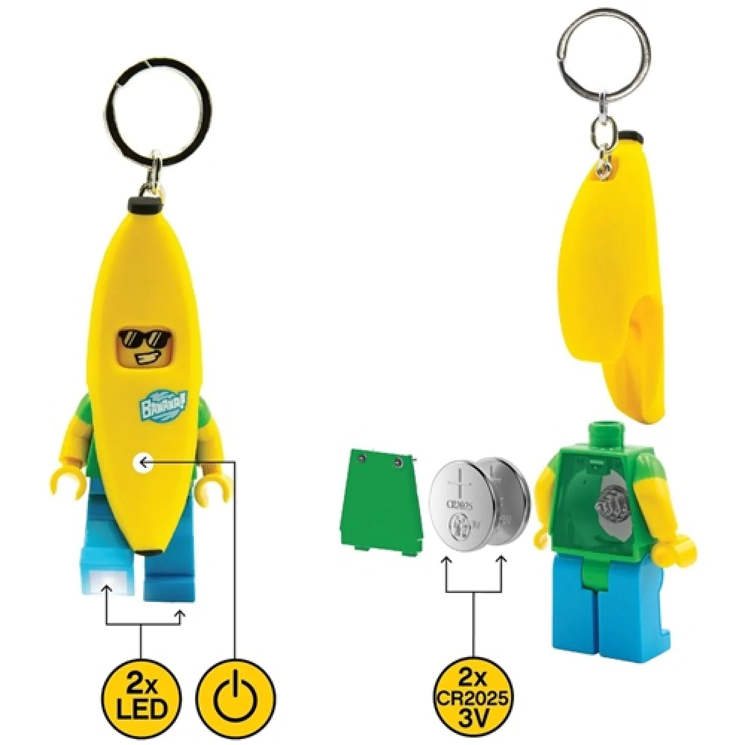 LEGO Classic Banana világító kulcstartó 8 cm termékfotó