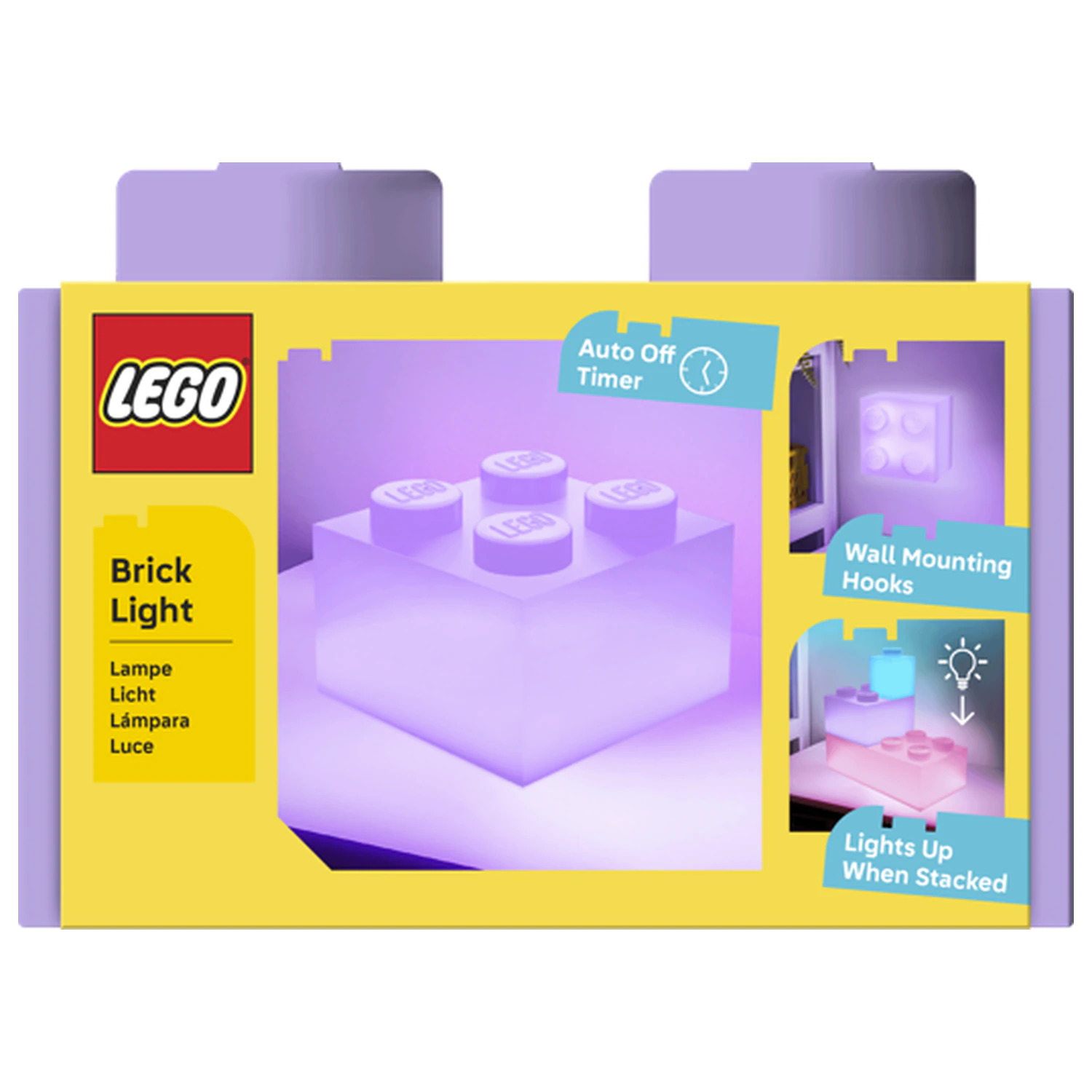 LEGO Lilac 2x2 brick Light lámpa 15x15cm termékfotó