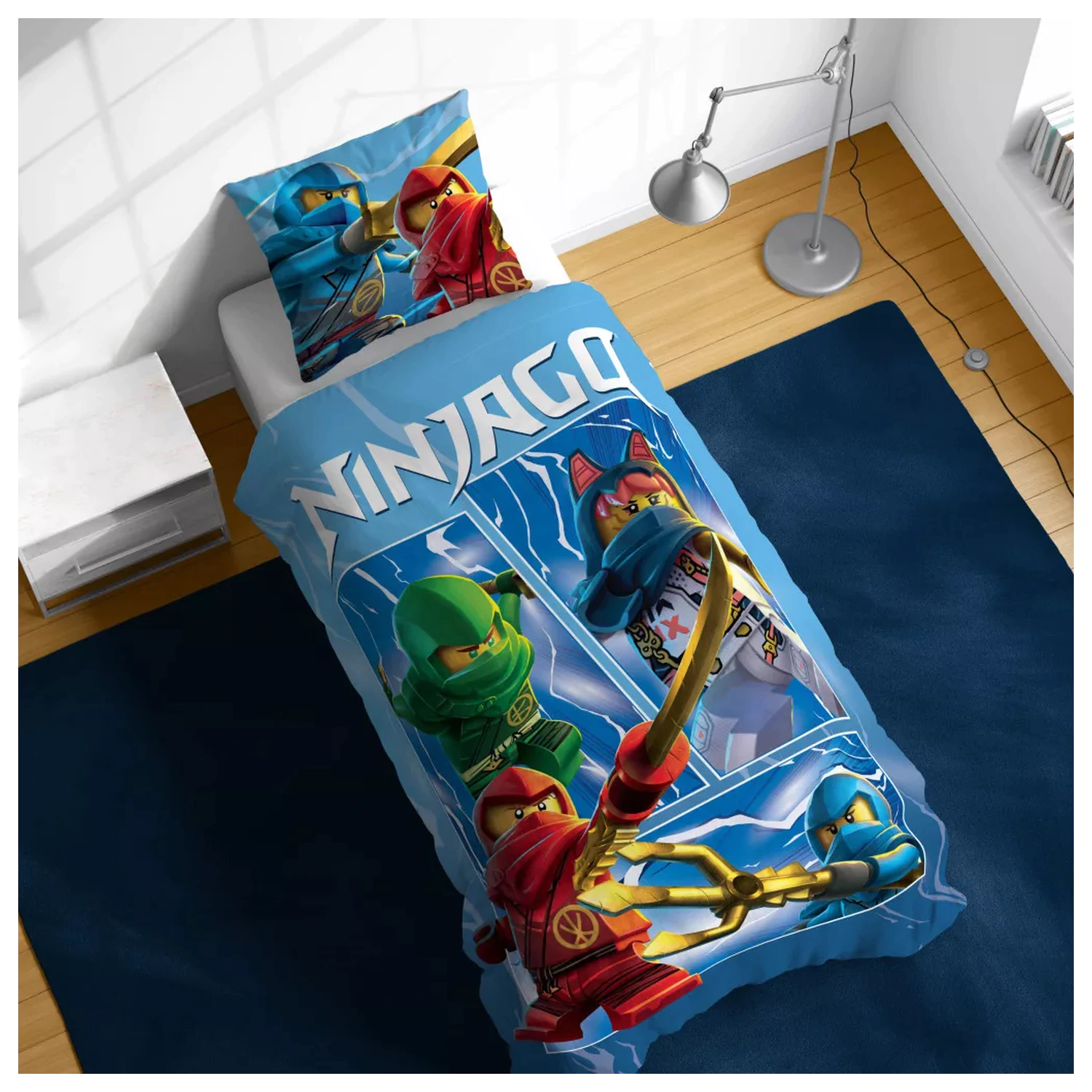 Lego Ninjago Warriors ágyneműhuzat 140×200cm, 70×90 cm termékfotó