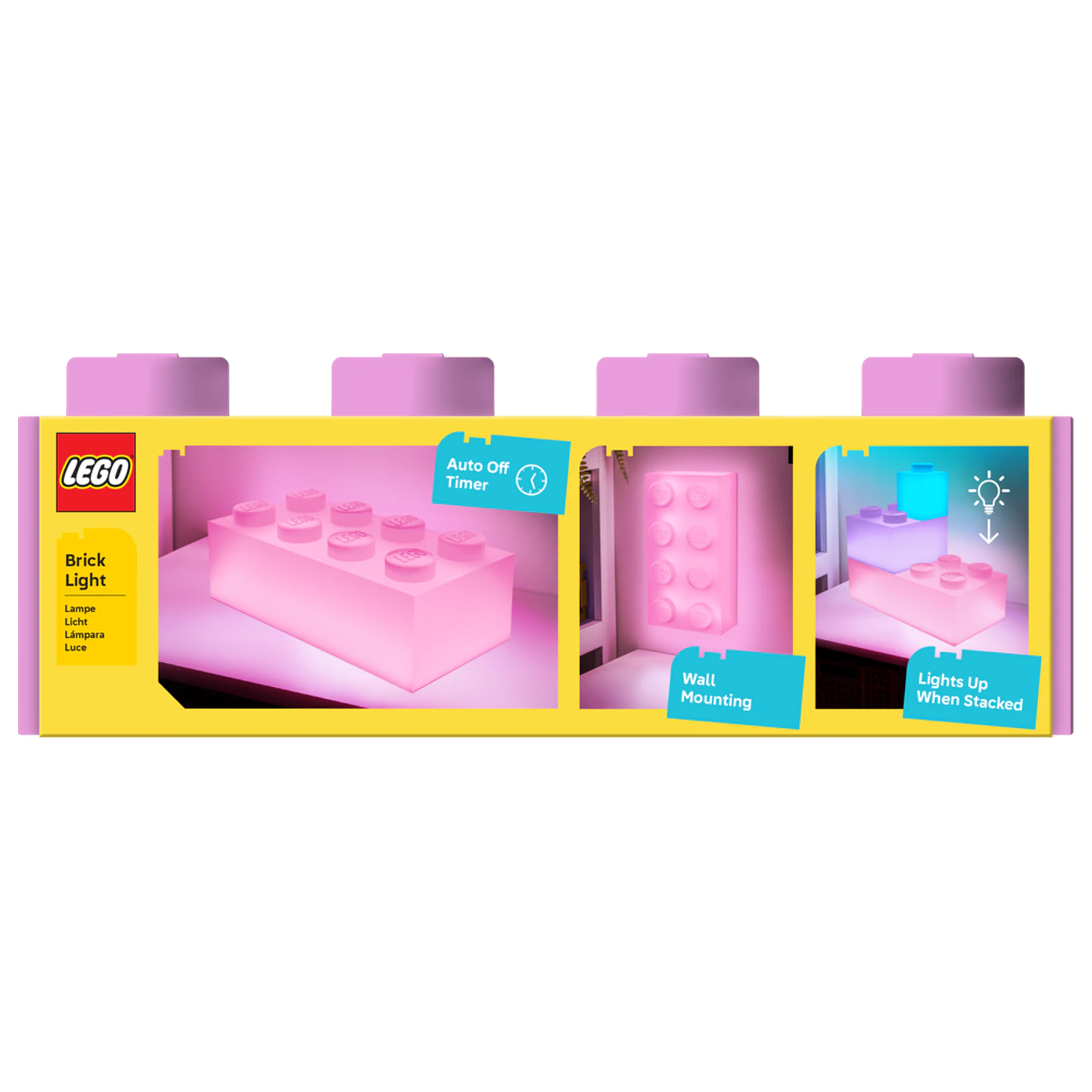 LEGO Pink brick 4x2 brick Light lámpa 31x15 cm termékfotó
