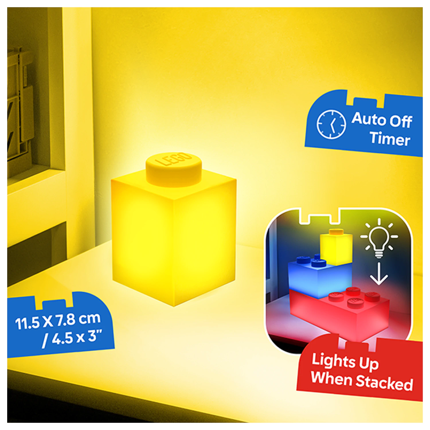 LEGO Yellow brick 1x1 Light brick lámpa termékfotó