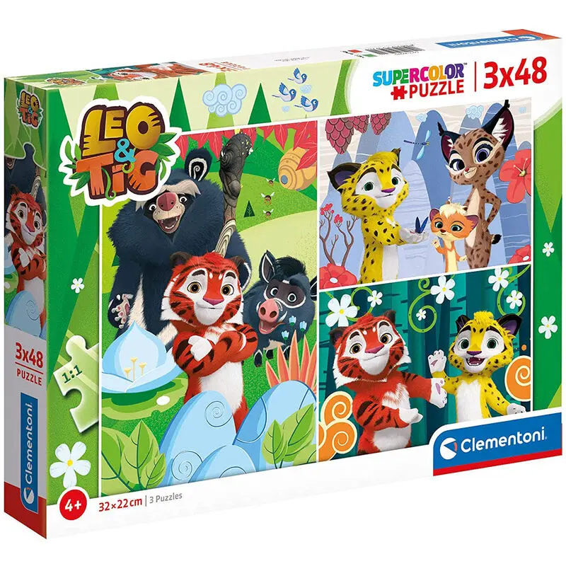 Leo and Tig puzzle 2x48db-os termékfotó