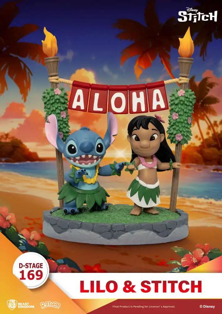 Lilo &amp; Stitch D-Stage Lilo &amp; Stitch PVC Diorama szobor figura 16 cm termékfotó
