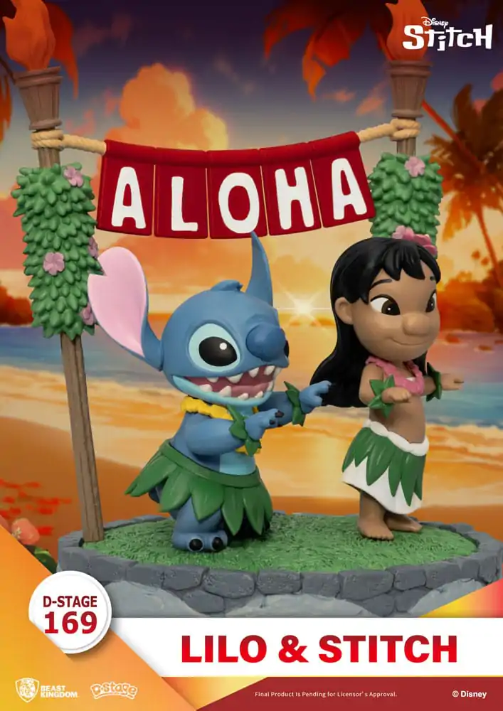 Lilo &amp; Stitch D-Stage Lilo &amp; Stitch PVC Diorama szobor figura 16 cm termékfotó