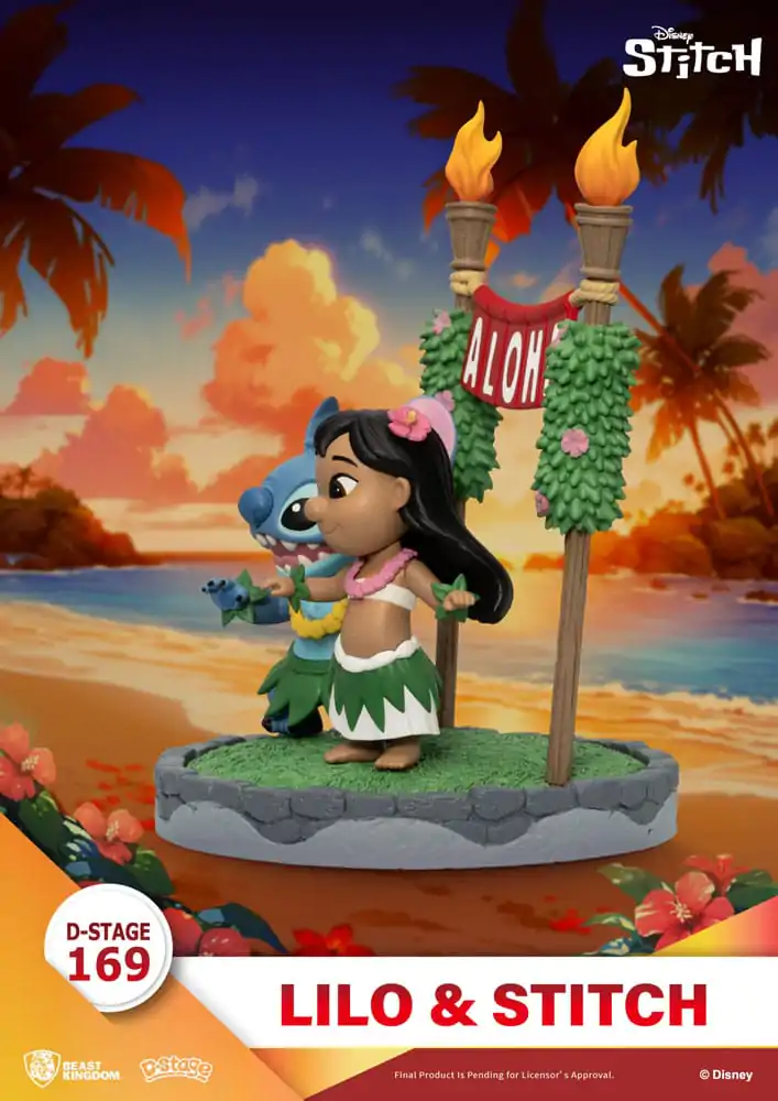 Lilo &amp; Stitch D-Stage Lilo &amp; Stitch PVC Diorama szobor figura 16 cm termékfotó