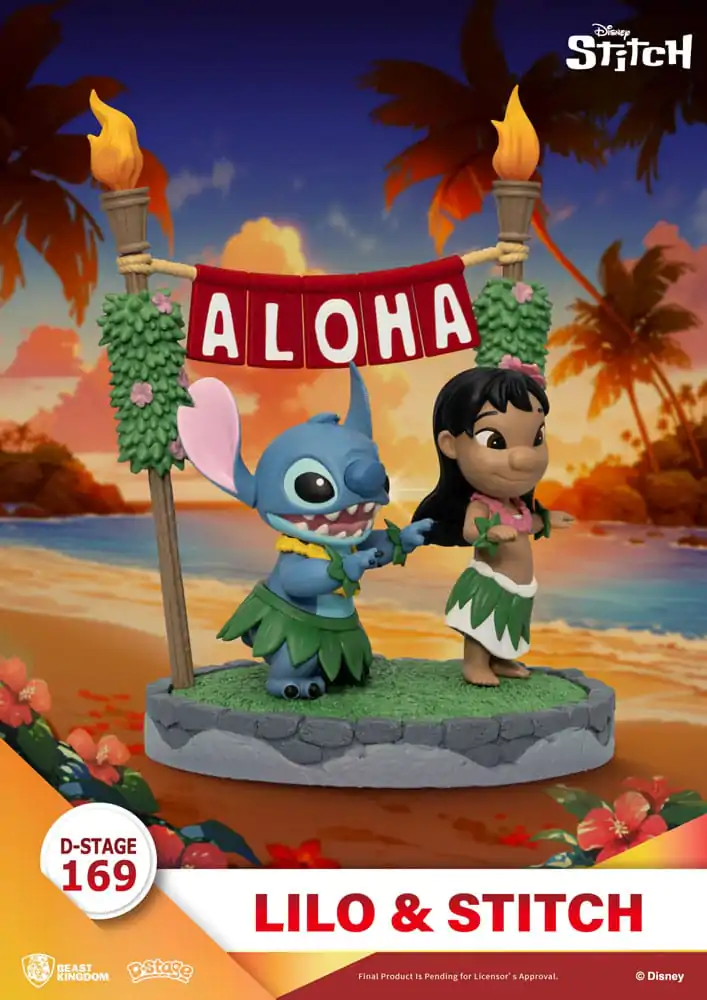 Lilo &amp; Stitch D-Stage Lilo &amp; Stitch PVC Diorama szobor figura 16 cm termékfotó