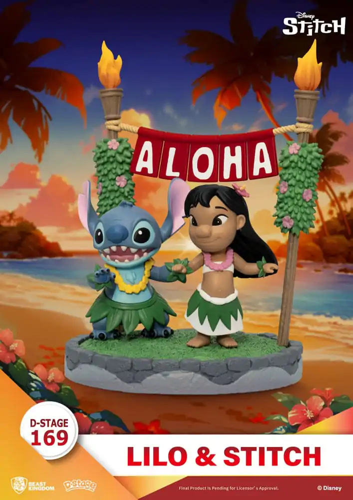Lilo &amp; Stitch D-Stage Lilo &amp; Stitch PVC Diorama szobor figura 16 cm termékfotó