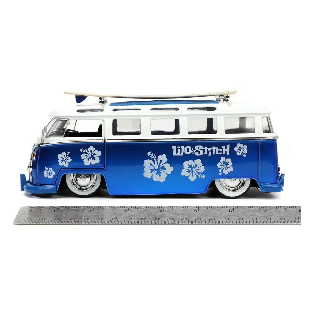 Lilo &amp; Stitch Hollywood Rides Diecast Model 1/24 1962 VW Bus és Stitch figura termékfotó