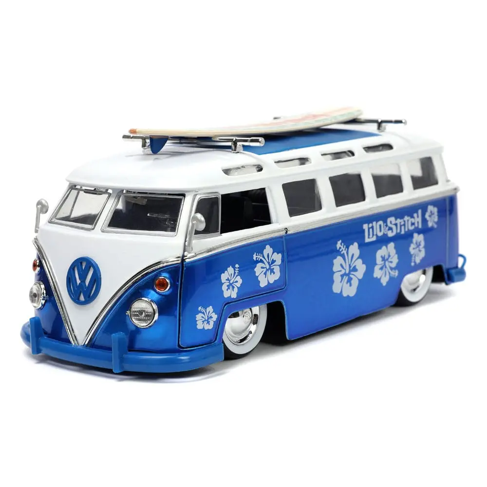 Lilo &amp; Stitch Hollywood Rides Diecast Model 1/24 1962 VW Bus és Stitch figura termékfotó