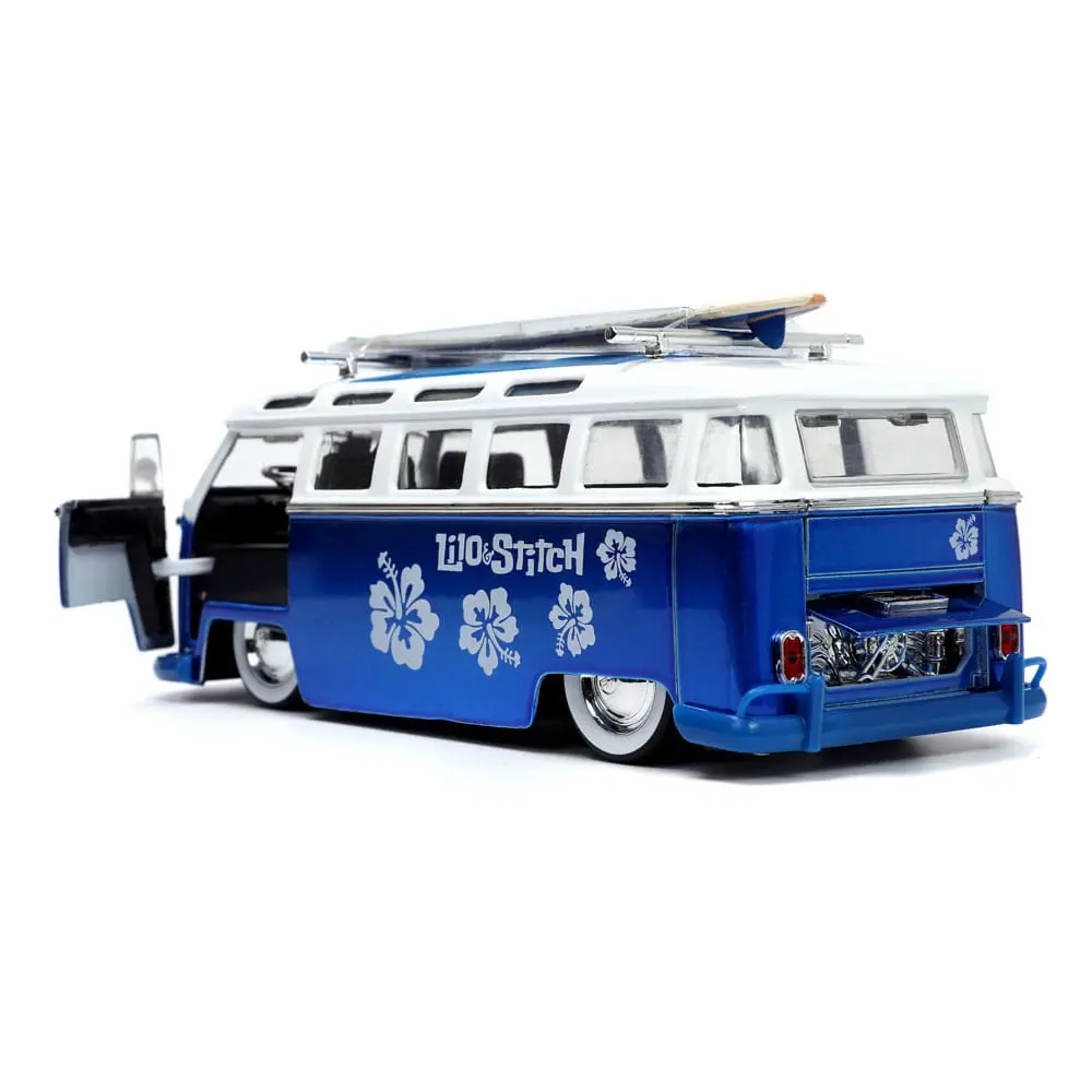 Lilo &amp; Stitch Hollywood Rides Diecast Model 1/24 1962 VW Bus és Stitch figura termékfotó